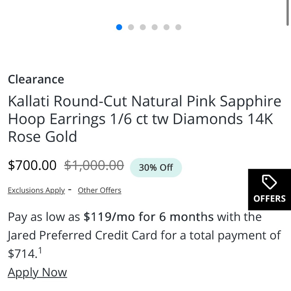 Kallati Natural Pink Sapphire & Diamond Hoop Rose Gold Earrings - Picture 5 of 5